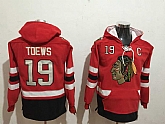 Chicago Blackhawks #19 Jonathan Toews Red All Stitched Hoodie Sweatshirt,baseball caps,new era cap wholesale,wholesale hats